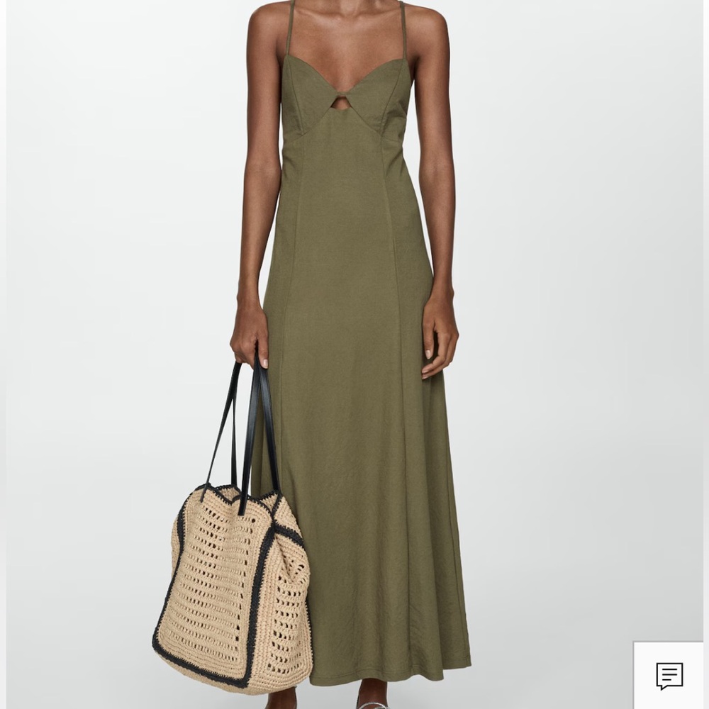 Mango long dress with straps